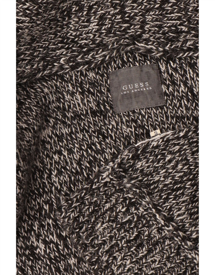 Guess Womens Oversized Longline Cardigan Sweater UK 10 Small Grey Flecked