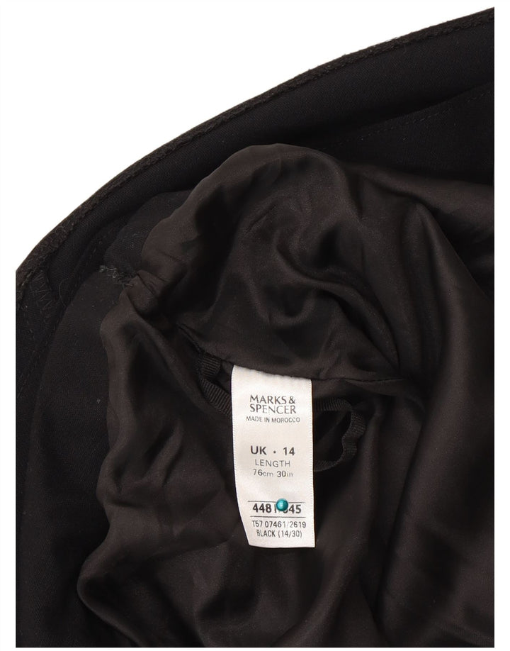 Marks & Spencer Womens A-Line Skirt UK 14 Medium W30  Black Polyester