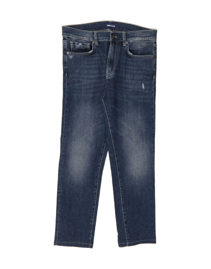 GAS Mens Straight Jeans  W32 L26 Blue Cotton Vintage Gas and Second-Hand Gas from Messina Hembry 