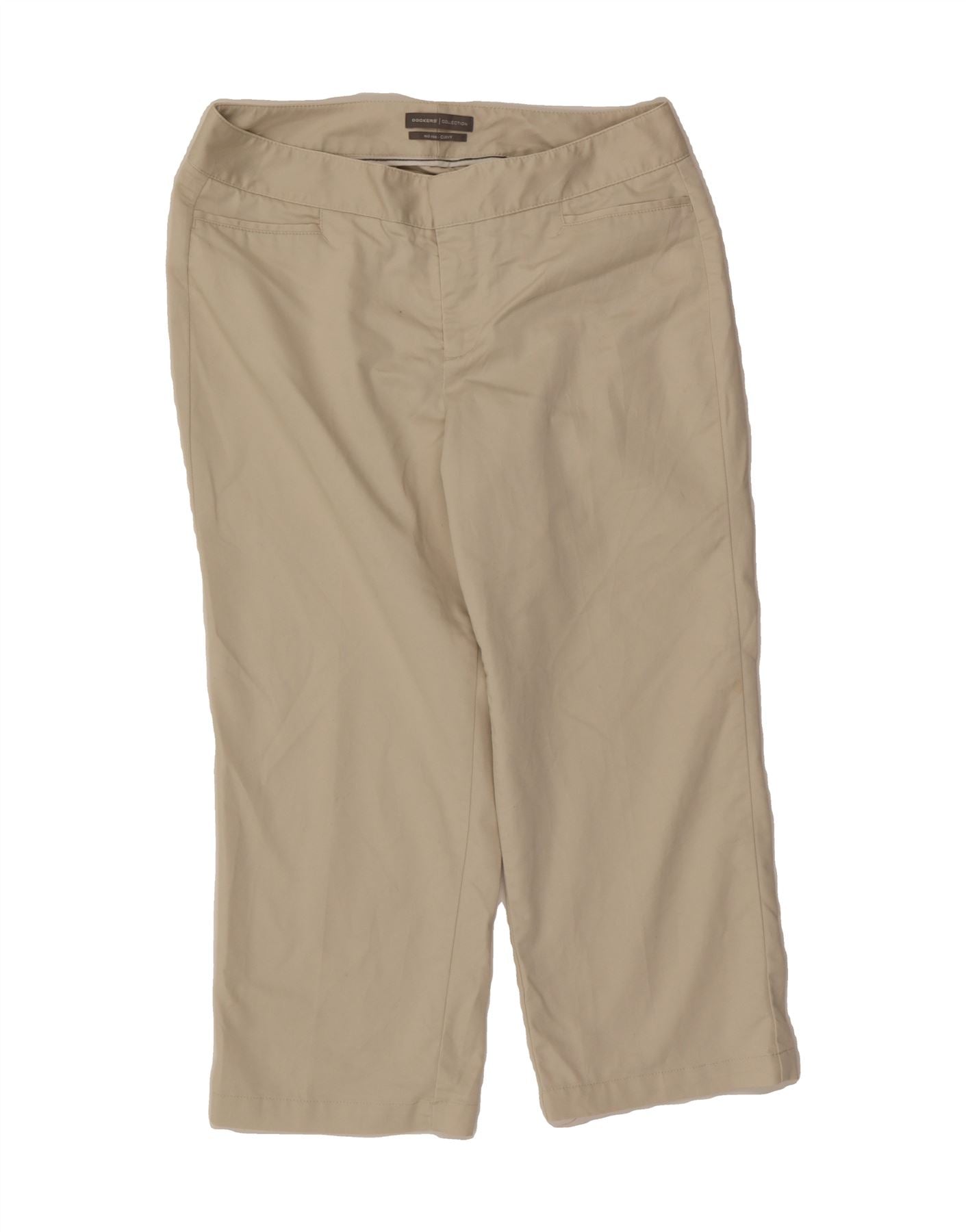 DOCKERS Womens Curvy Mid Rise Capri Trousers US 10 Large W32 L23