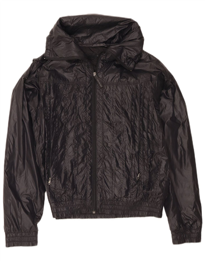 Calvin Klein Womens Bomber Jacket UK 6 XS Black Nylon