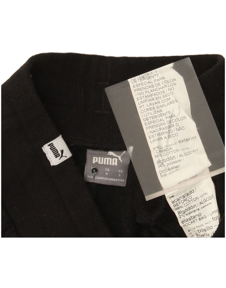 Puma Mens Graphic Tracksuit Trousers Joggers Large  Black Cotton