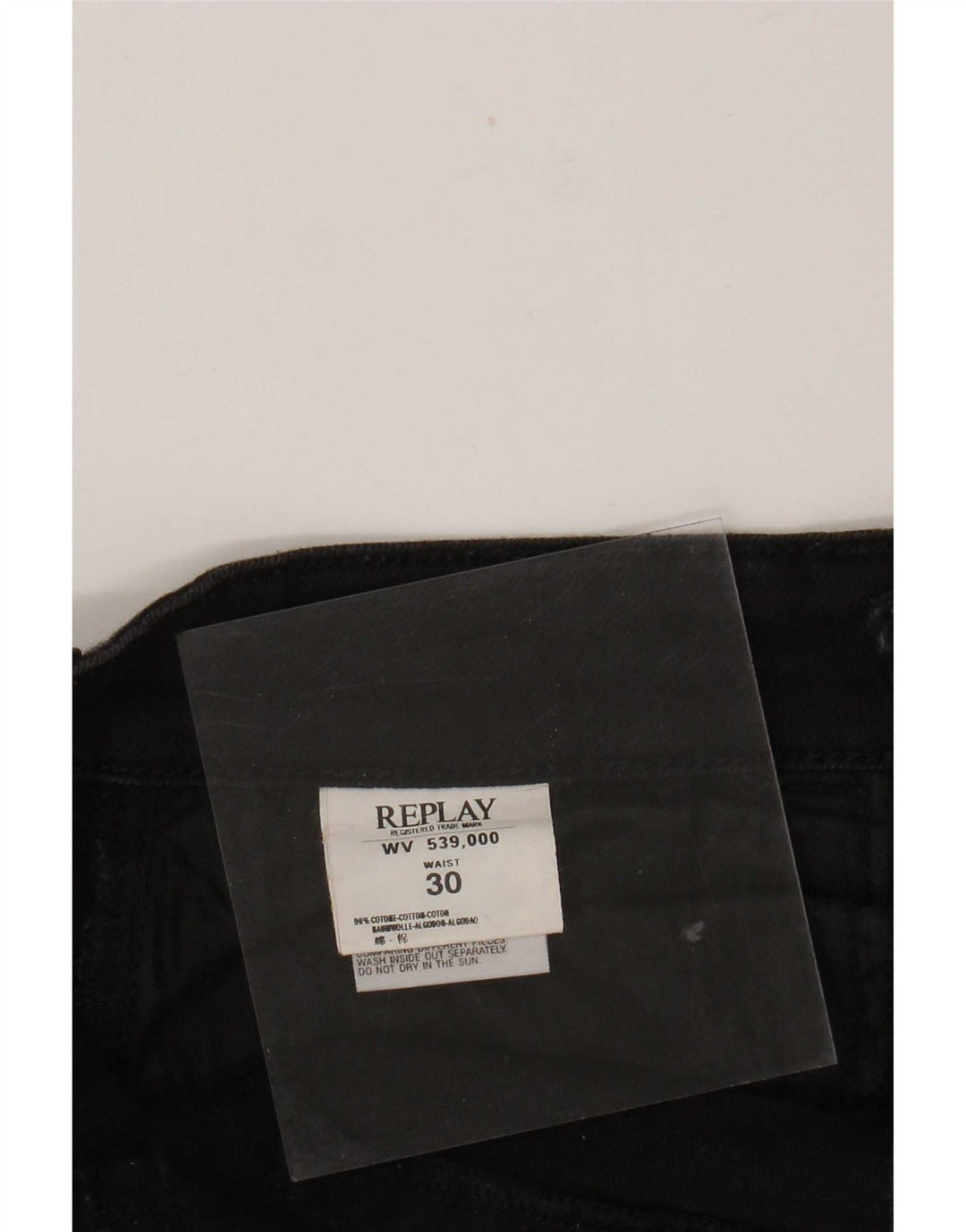 Replay Womens Denim Shorts Medium W30 Black Cotton