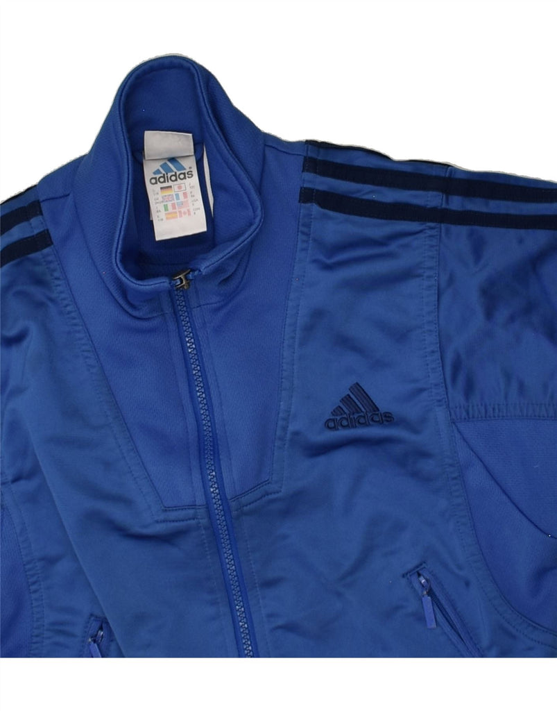 ADIDAS Boys Tracksuit Top Jacket 7-8 Years Blue Polyester | Vintage Adidas | Thrift | Second-Hand Adidas | Used Clothing | Messina Hembry 