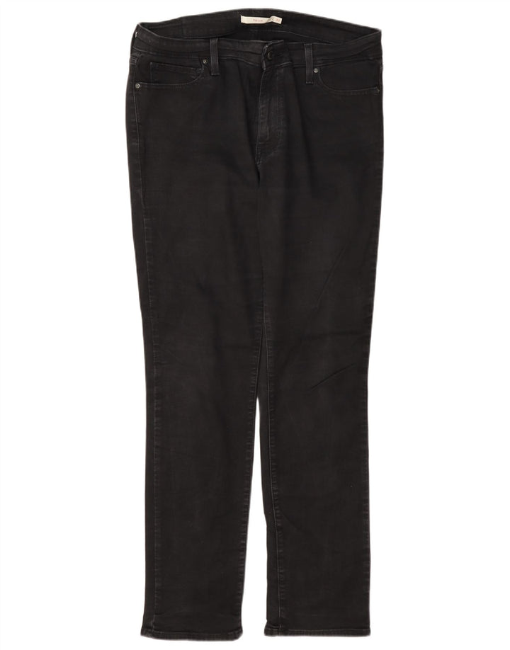 Levi's Womens 712 Slim Jeans W32 L32 Black Cotton