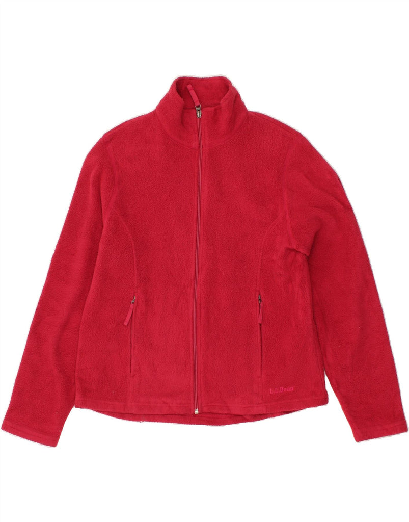 L.L.BEAN Womens Fleece Jacket UK 14 Medium Red Polyester | Vintage L.L.Bean | Thrift | Second-Hand L.L.Bean | Used Clothing | Messina Hembry 