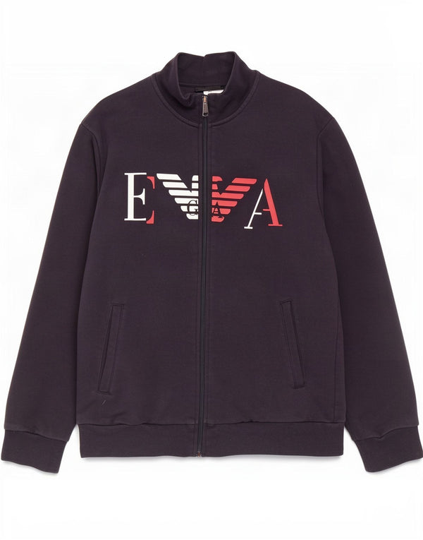 Emporio Armani Mens Graphic Tracksuit Top Jacket Medium Black
