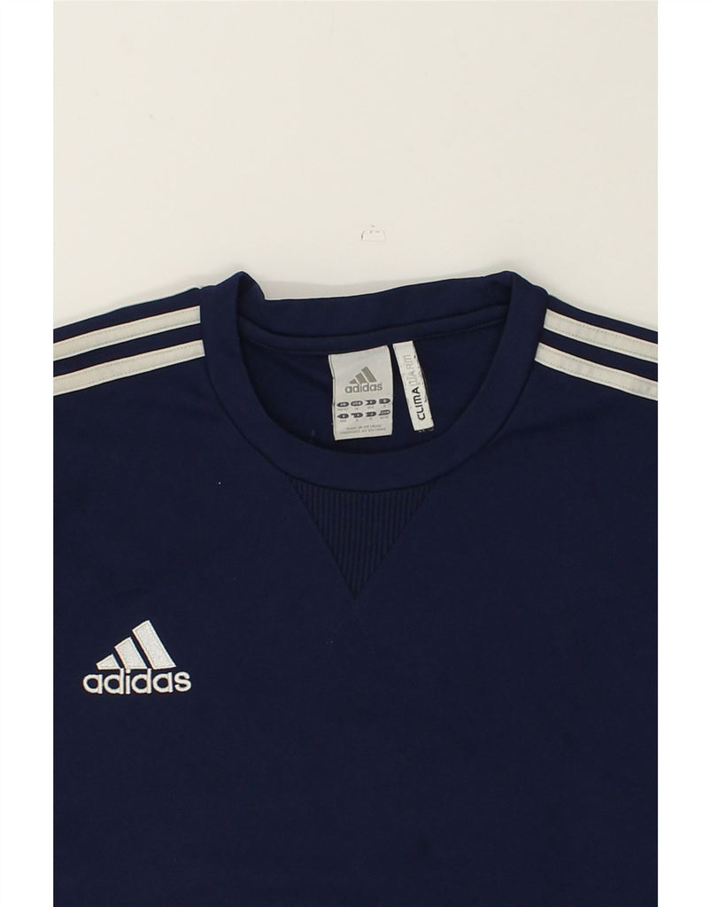 ADIDAS Mens Climawarm Sweatshirt Jumper Size 40/42 Medium Navy Blue | Vintage Adidas | Thrift | Second-Hand Adidas | Used Clothing | Messina Hembry 