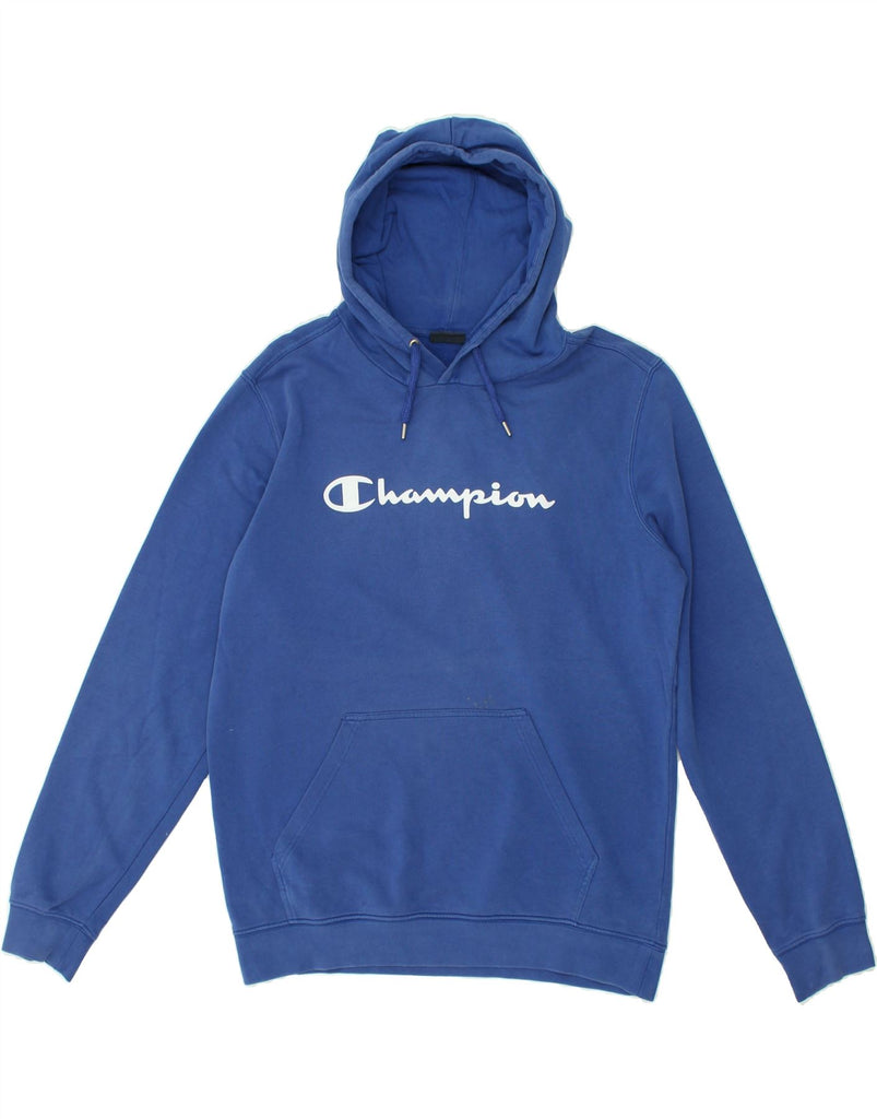 Mens Graphic Hoodie Jumper Large | Vintage Champion | Thrift | Second-Hand Champion | Used Clothing | Messina Hembry 