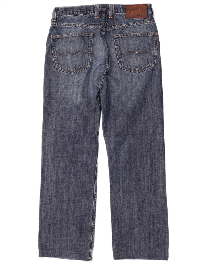 TOMMY HILFIGER Mens Straight Jeans W32 L29 Navy Blue Cotton