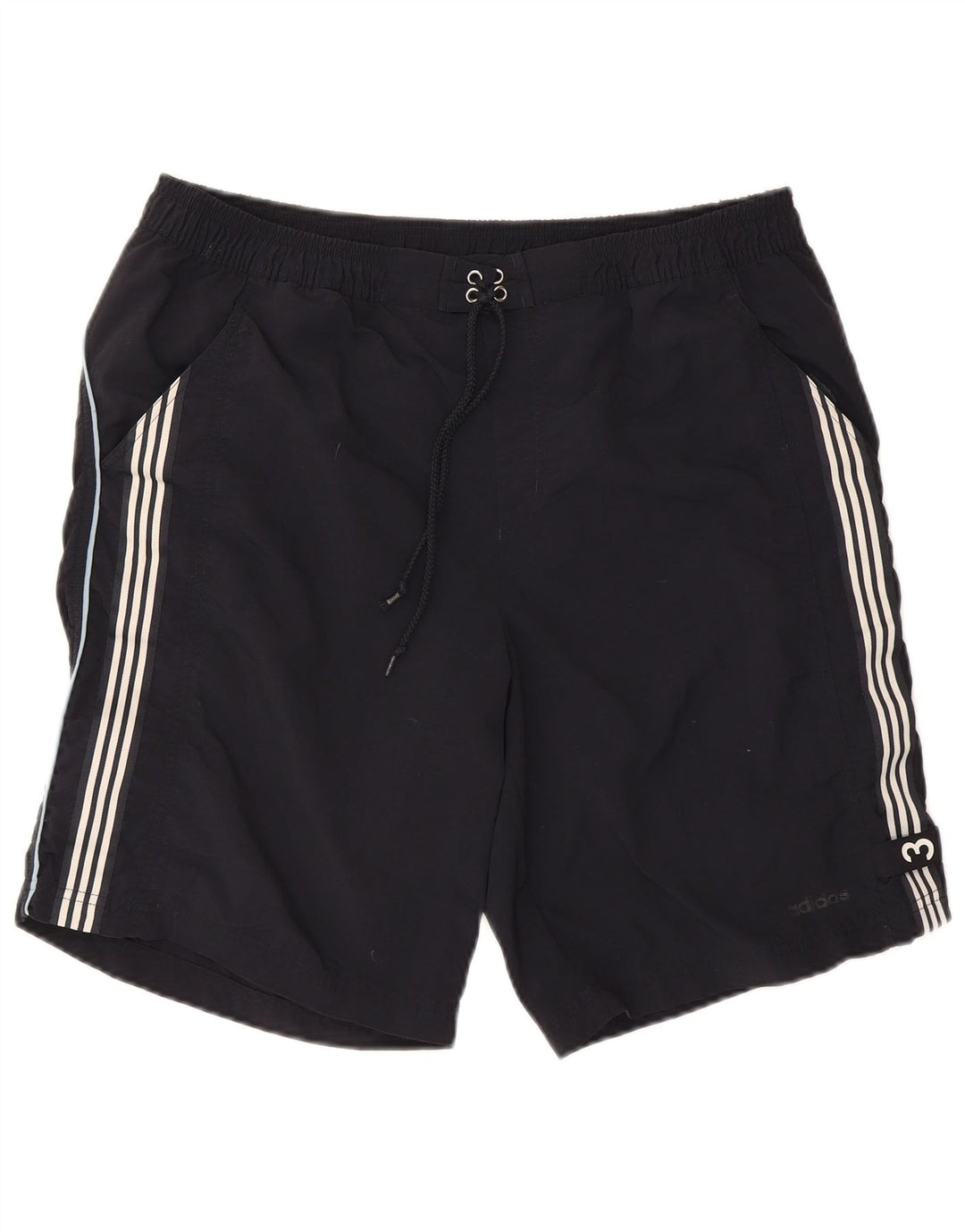 ADIDAS Mens Swimming Shorts Large Navy Blue Polyester