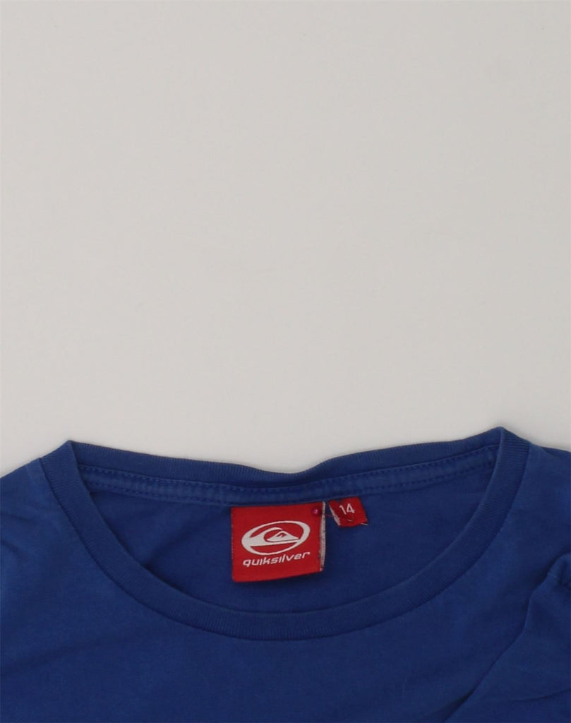 QUIKSILVER Boys Graphic T-Shirt Top 13-14 Years Navy Blue Cotton | Vintage Quiksilver | Thrift | Second-Hand Quiksilver | Used Clothing | Messina Hembry 