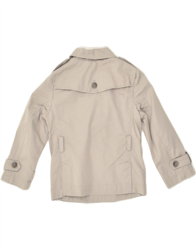 TRUSSARDI JUNIOR Boys Double Breasted Jacket 3-4 Years Grey Cotton | Vintage Trussardi Junior | Thrift | Second-Hand Trussardi Junior | Used Clothing | Messina Hembry 