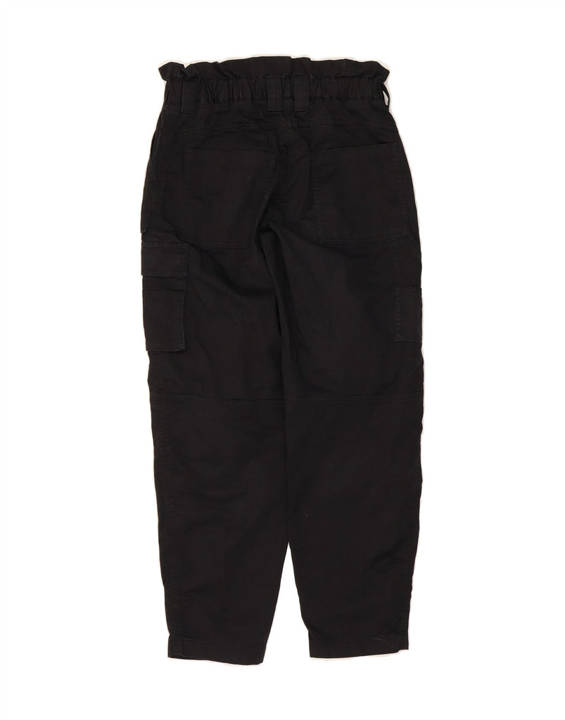 DIESEL Girls High Waist Loose Fit Cargo Trousers 9-10 Years W25 L24 Black Vintage Diesel and Second-Hand Diesel from Messina Hembry 