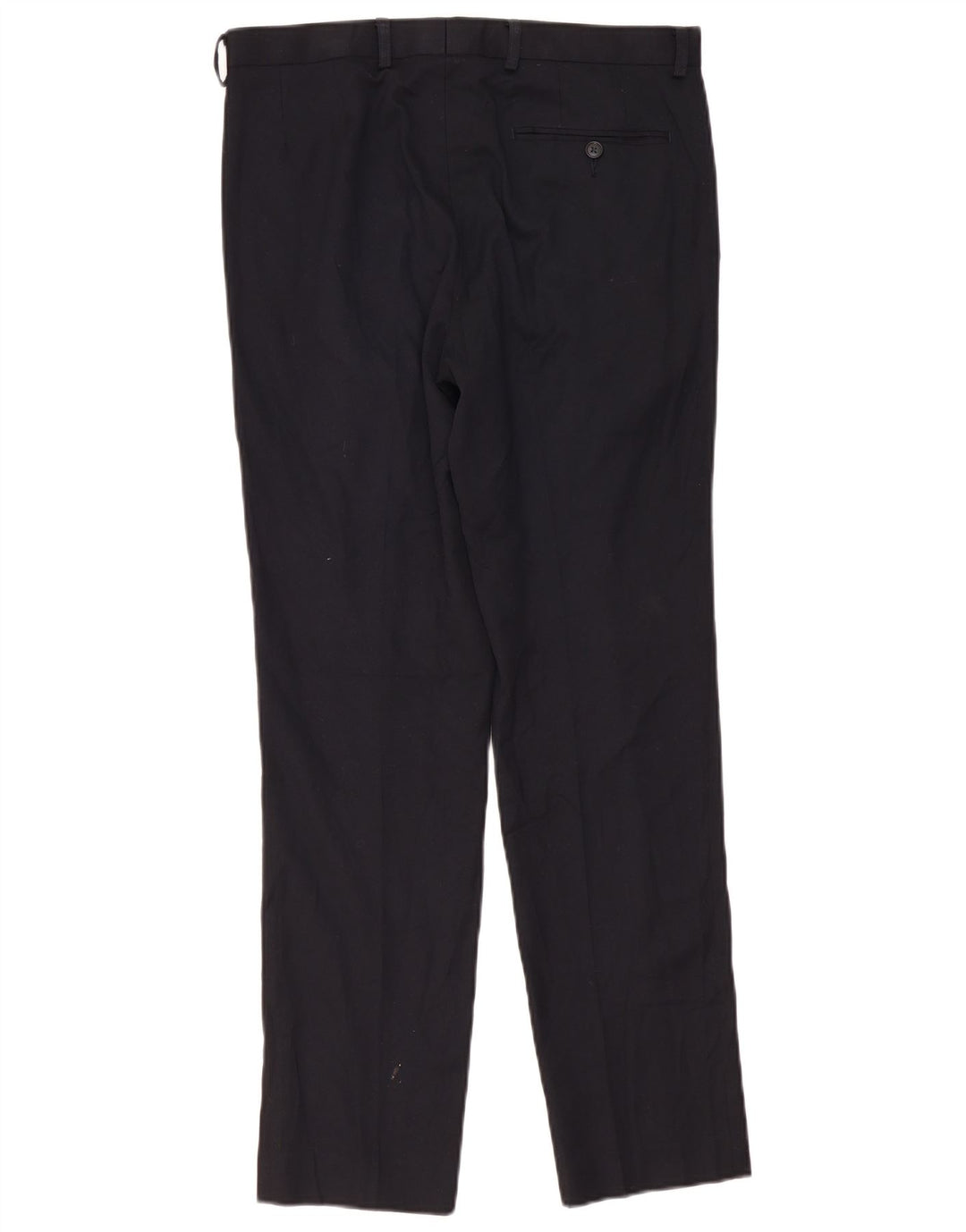 Marks & Spencer Womens Slim Suit Trousers W32 L33 Navy Blue Polyester