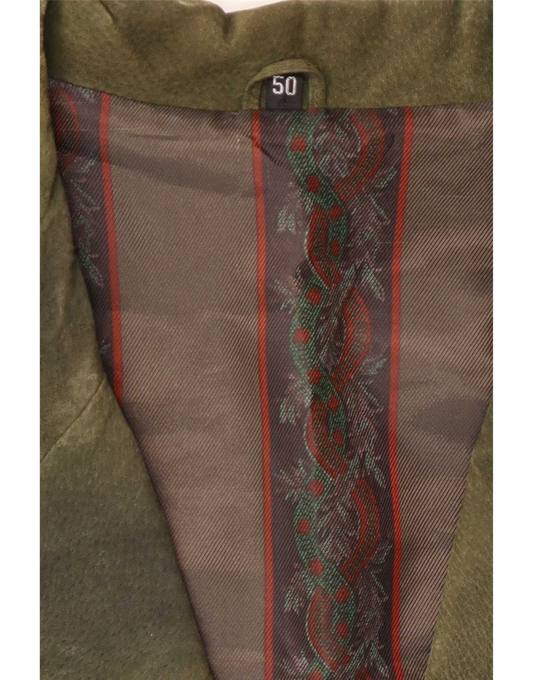 Vintage Womens 3 Button Suede Blazer Jacket EU 50 3XL Green Leather