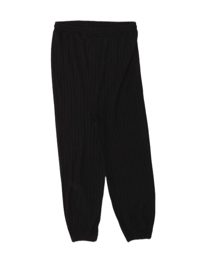 ZARA Womens Tracksuit Trousers Joggers UK 12 Medium  Black Cotton Vintage Zara and Second-Hand Zara from Messina Hembry 