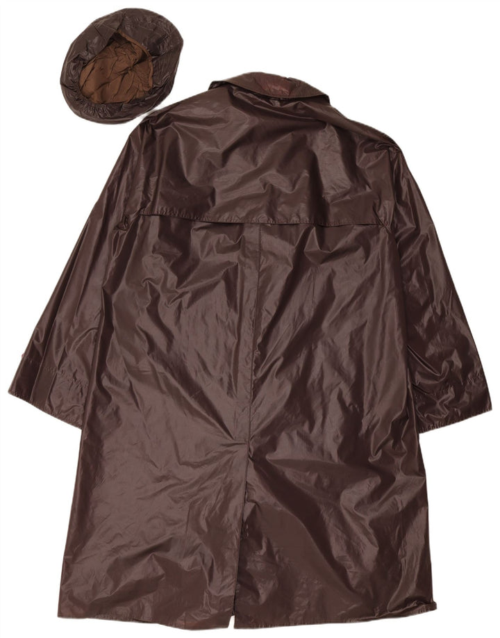 Vintage Mens Milano Raincoat UK 40 Large Brown