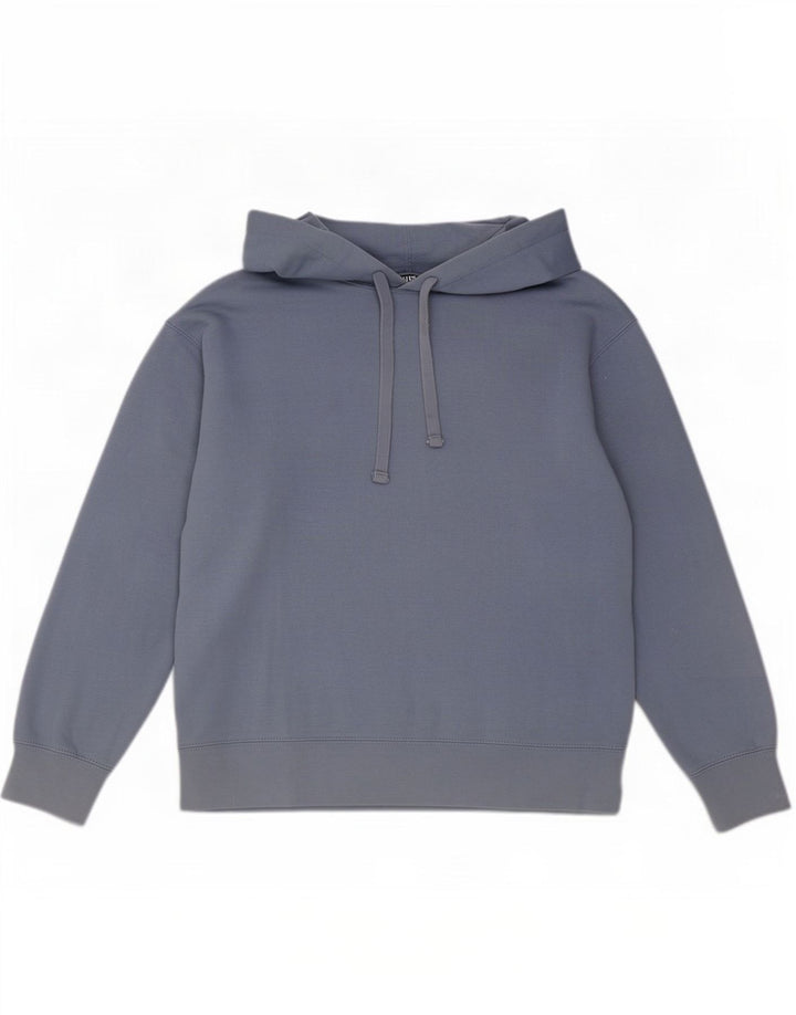 Zara Womens Oversized Hoodie Jumper UK 10 Small Blue Polyester