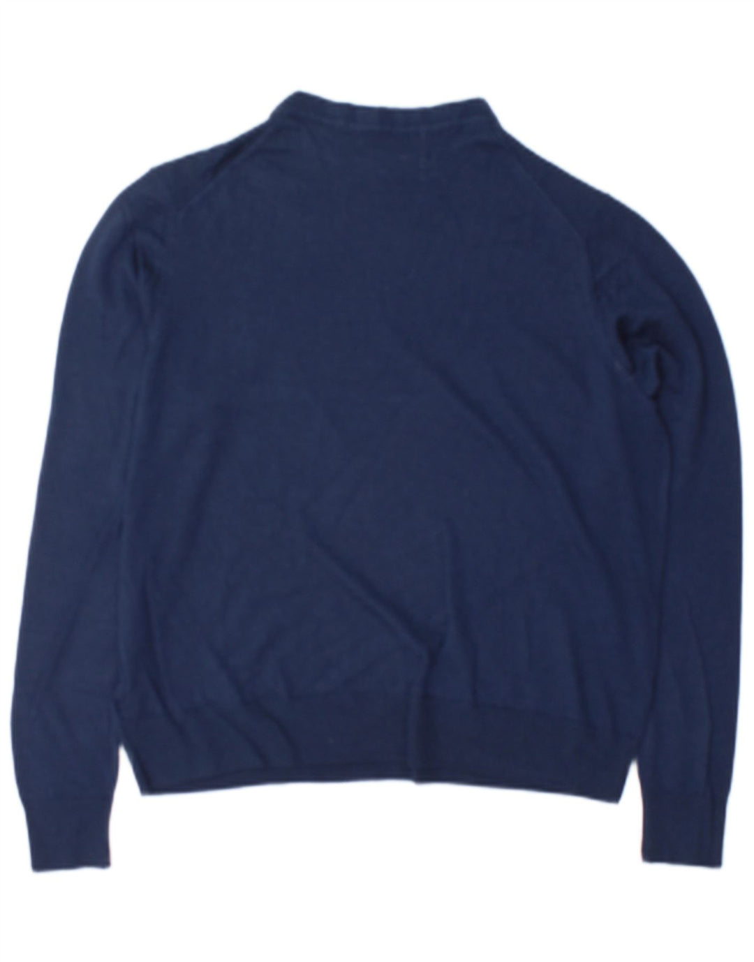Marks & Spencer Womens Crew Neck Jumper Sweater UK 16 Large Navy Blue Wool