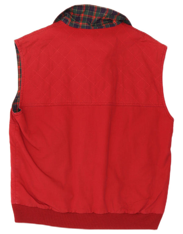 Navigare Mens Reversible Quilted Gilet UK 38 Medium Red