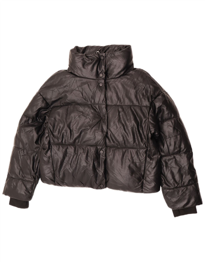 Zara Womens Padded Jacket UK 16 Large Black Polyester