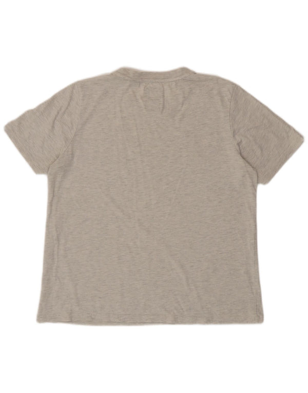 Superdry Womens Graphic T-Shirt Top UK 14 Large Grey
