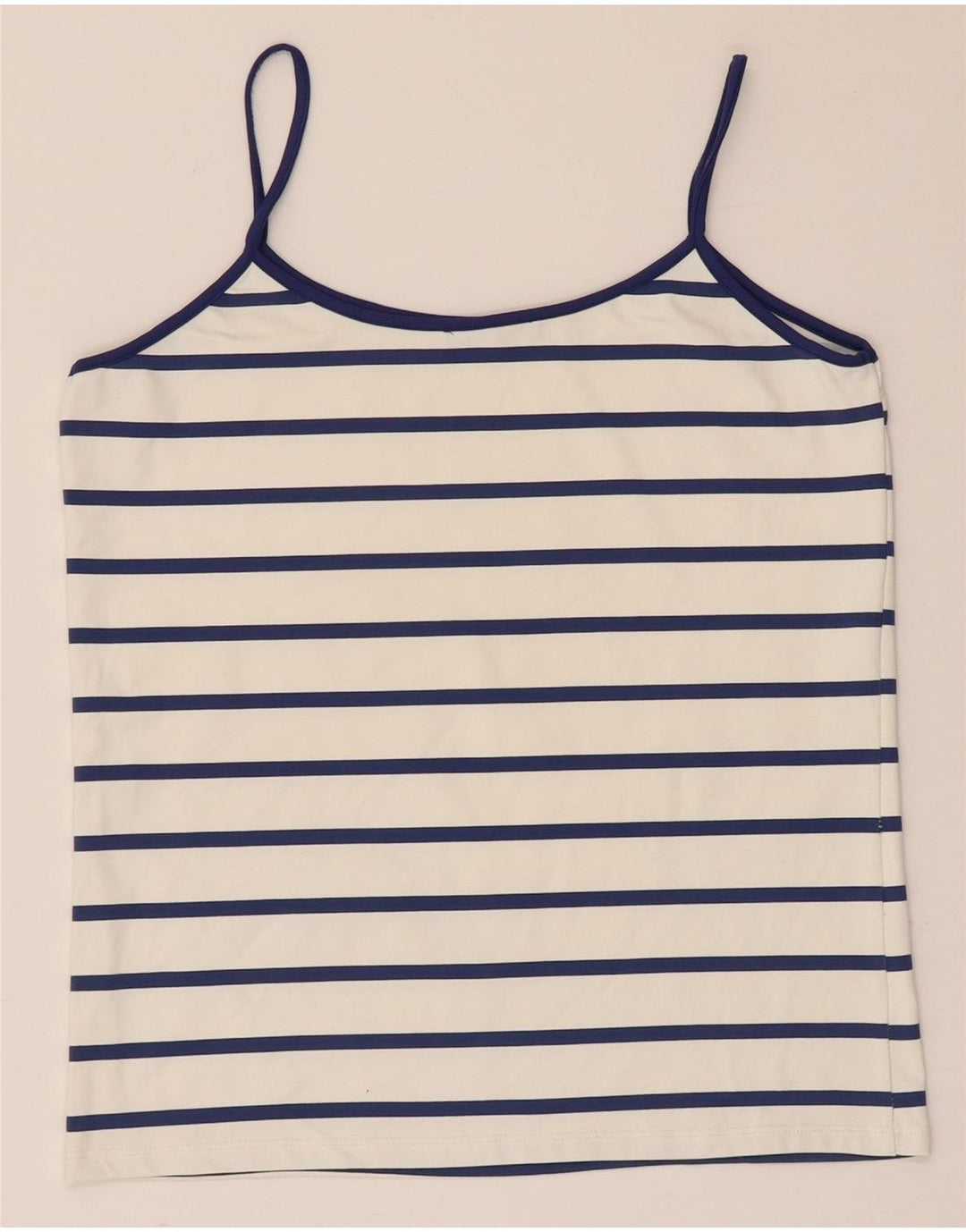 Zara Womens Cami Top UK 14 Large White Striped