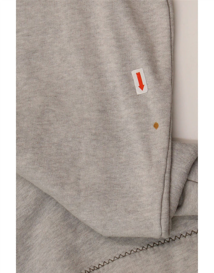 FAT FACE Mens Graphic Zip Neck Sweatshirt Jumper XL Grey Cotton