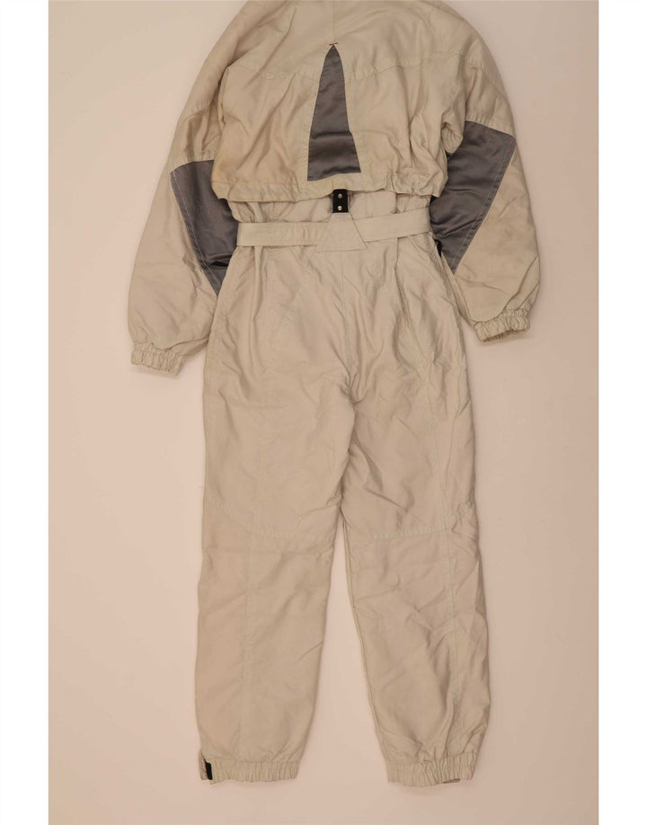 Colmar Womens Hooded Ski Jumpsuit IT 46 Large White Colourblock