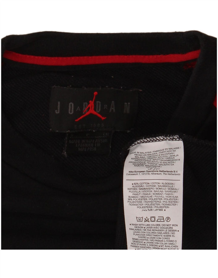 Jordan Mens Graphic Sweatshirt Jumper Small Black Colourblock Cotton
