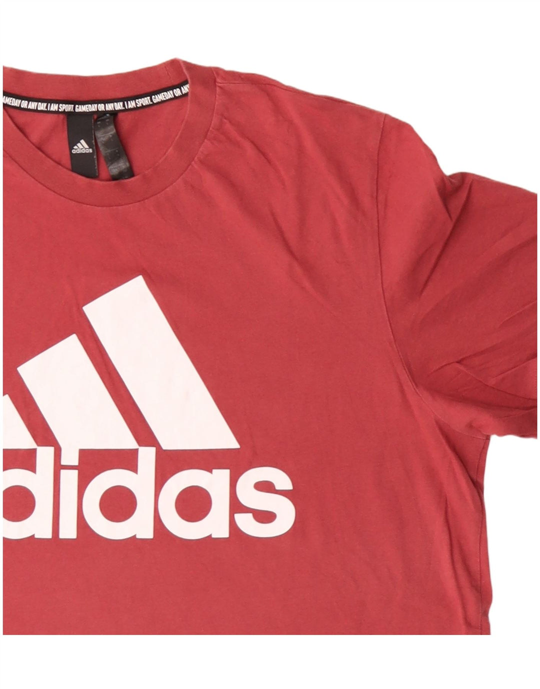 ADIDAS Mens Graphic T-Shirt Top Large Red Cotton
