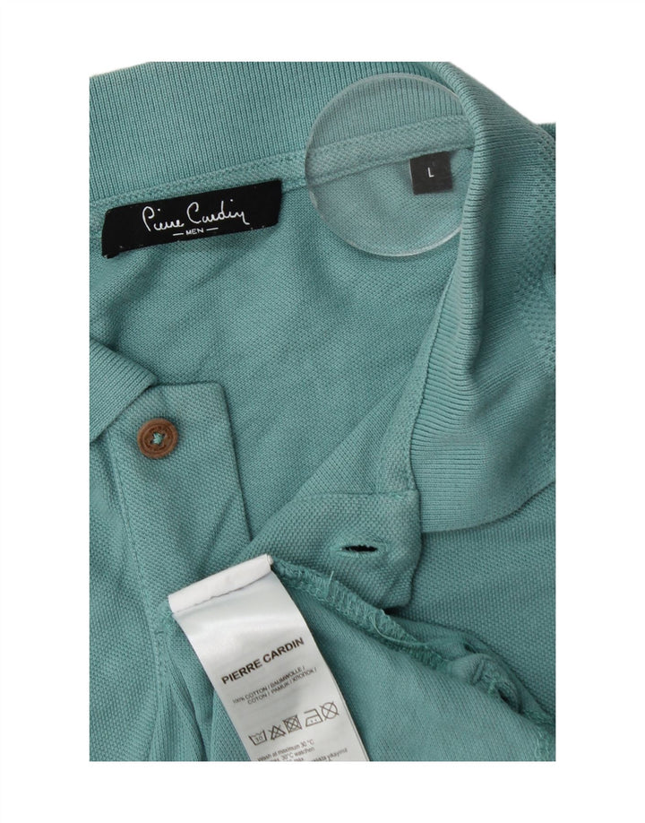 Pierre Cardin Mens Polo Shirt Large Turquoise Cotton