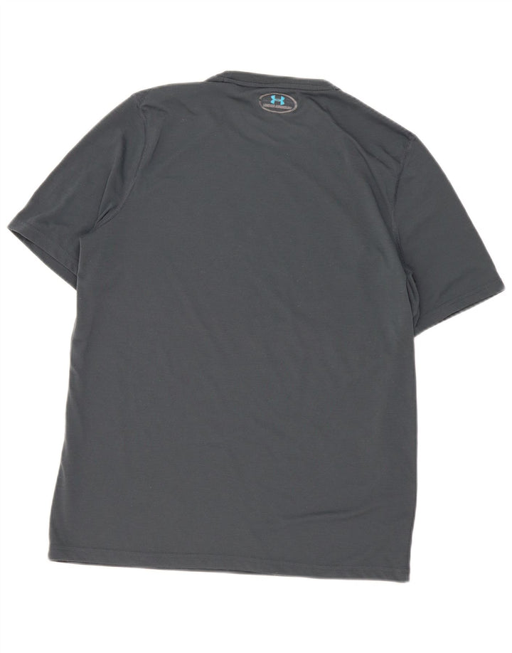Under Armour Mens Heat Gear Graphic T-Shirt Top Medium Grey