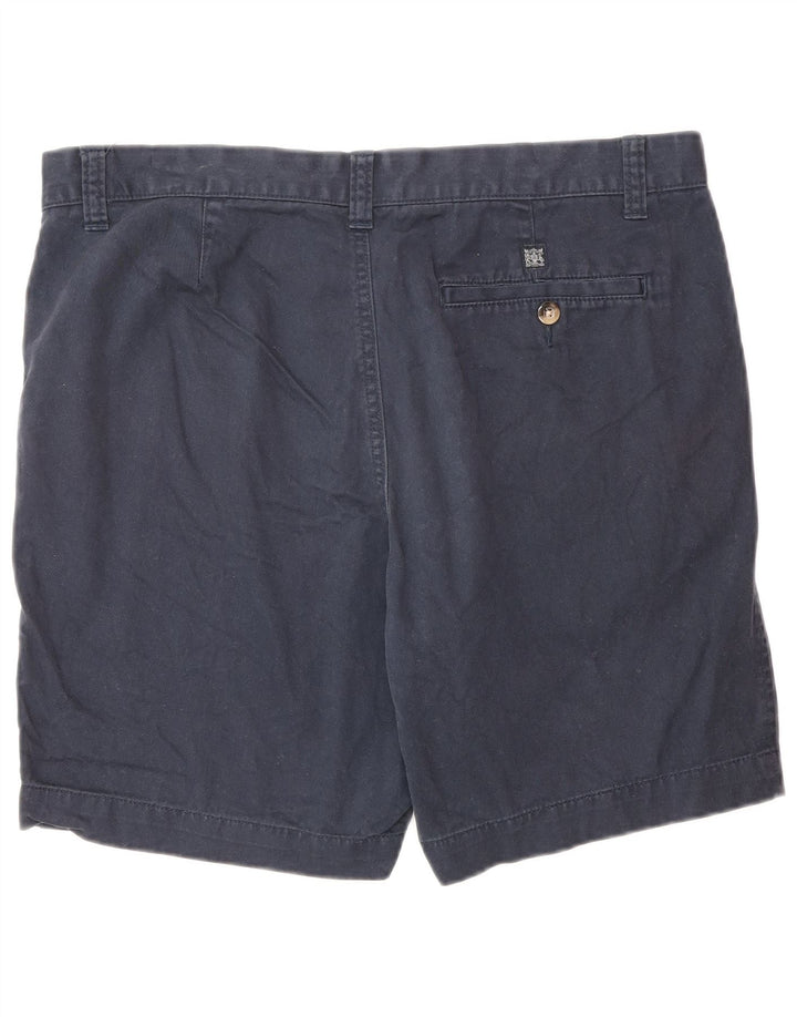 Marks & Spencer Mens Chino Shorts W34 Large Navy Blue Cotton