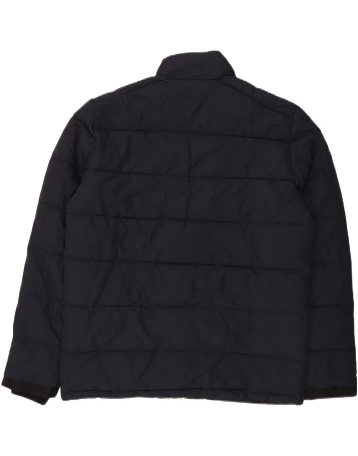 Marks & Spencer Mens Padded Jacket UK 40 Large Navy Blue Polyester