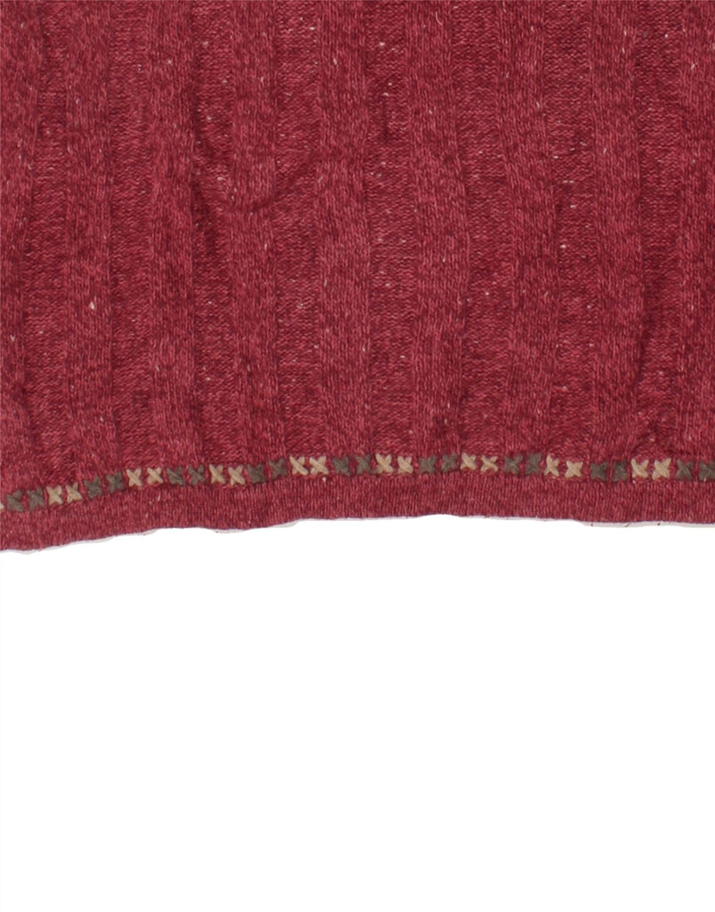 WOOLRICH Womens Zip Neck Jumper Sweater XL Maroon Ramie | Vintage Woolrich | Thrift | Second-Hand Woolrich | Used Clothing | Messina Hembry 