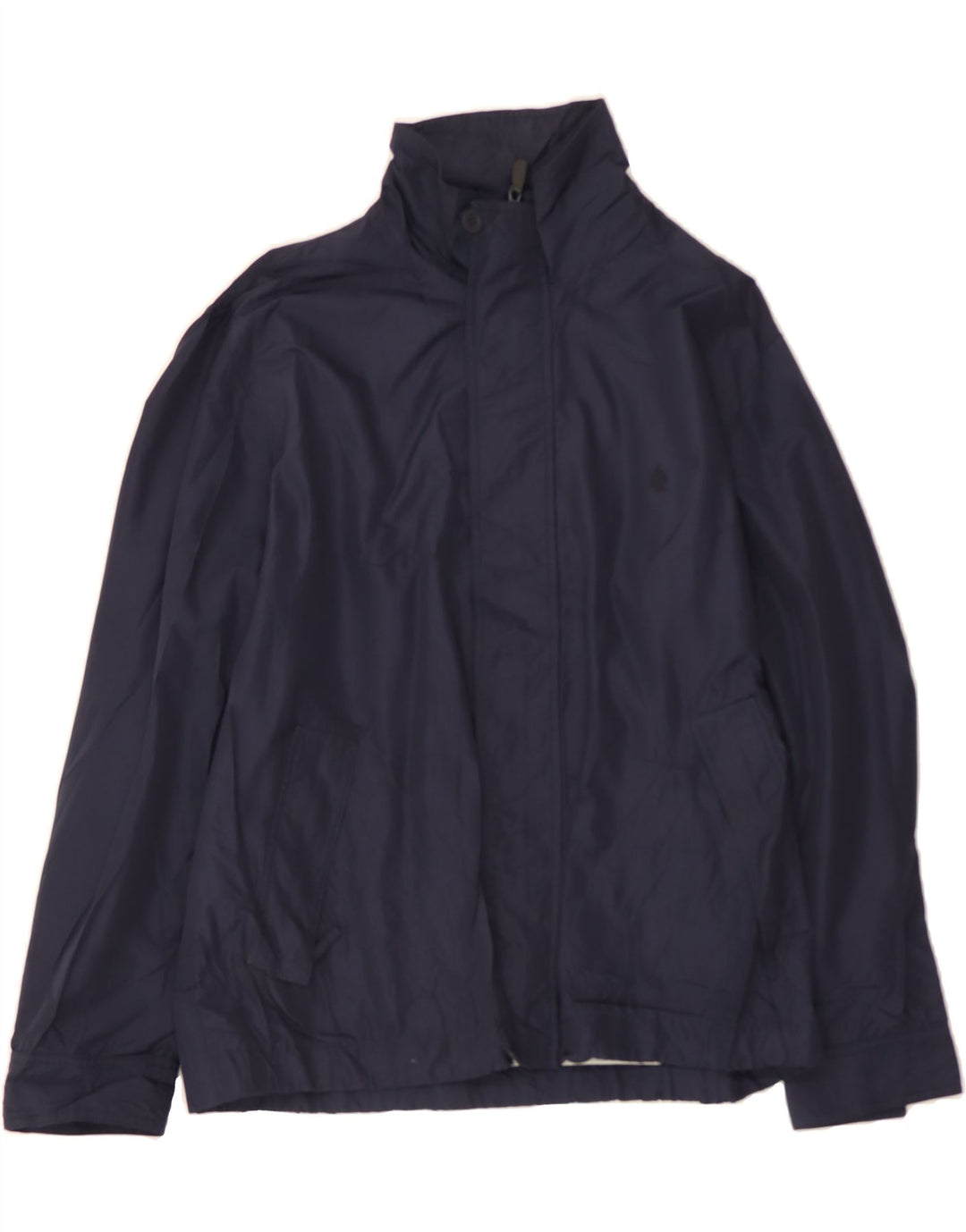MARINA YACHTING Mens Windbreaker Jacket IT 50 Large Navy Blue Polyester Vintage Marina Yachting and Second-Hand Marina Yachting from Messina Hembry 