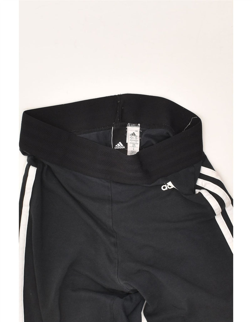 ADIDAS Womens Leggings UK 4/6 XS Black Cotton | Vintage Adidas | Thrift | Second-Hand Adidas | Used Clothing | Messina Hembry 