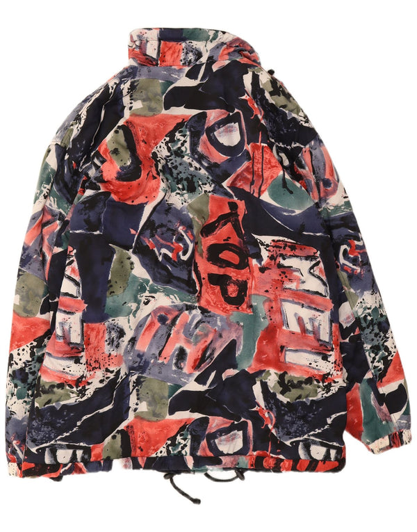 Vintage Mens Abstract Pattern Windbreaker Jacket UK 42 XL Multicoloured