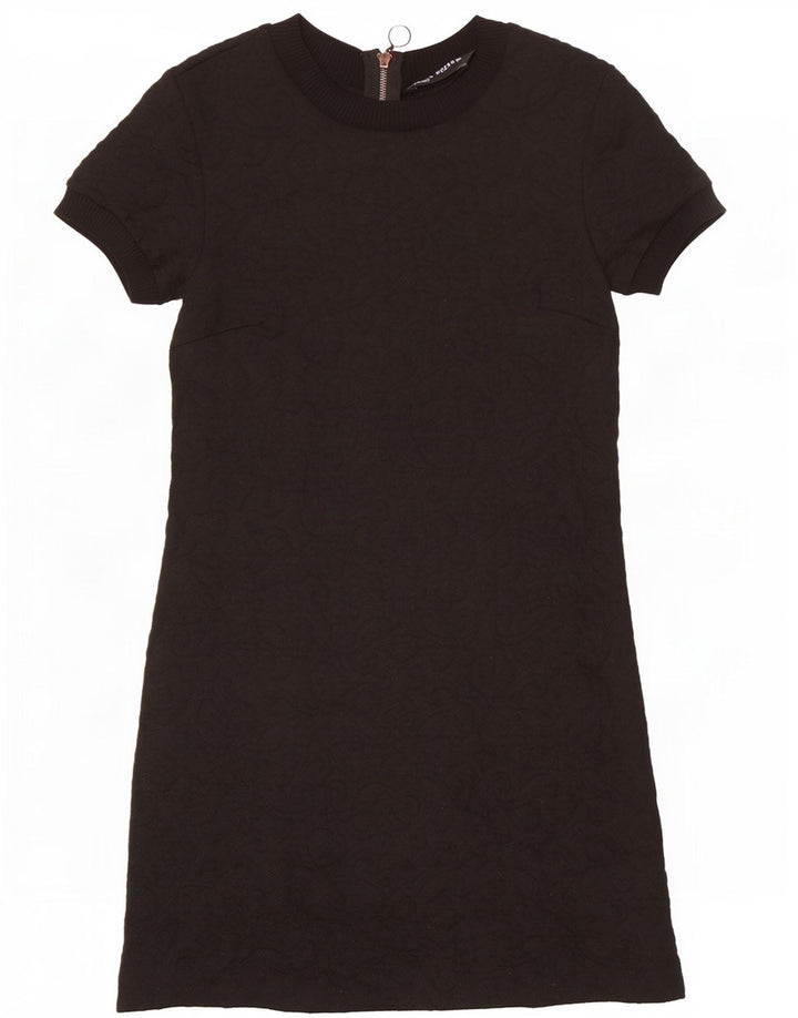 Zara Womens Basic Dress UK 12 Medium Black Paisley