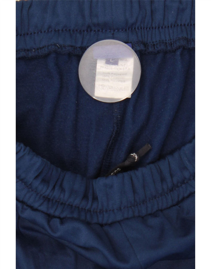Asics Mens Tracksuit Trousers Joggers Large  Navy Blue Polyester
