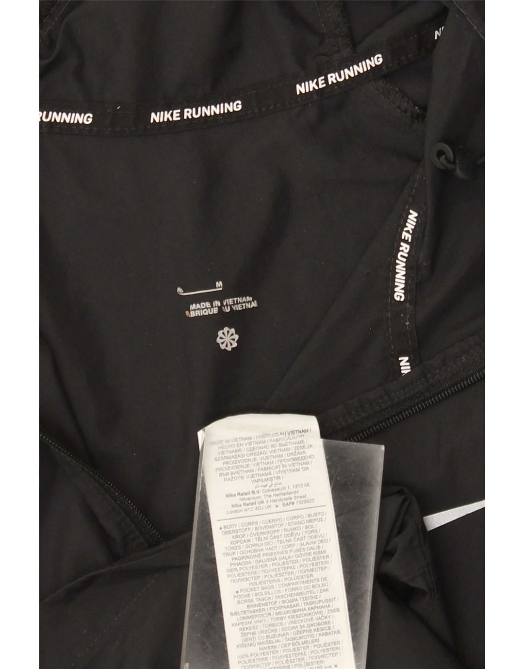 Nike Womens Running Hooded Tracksuit Top Jacket UK 14 Medium Black