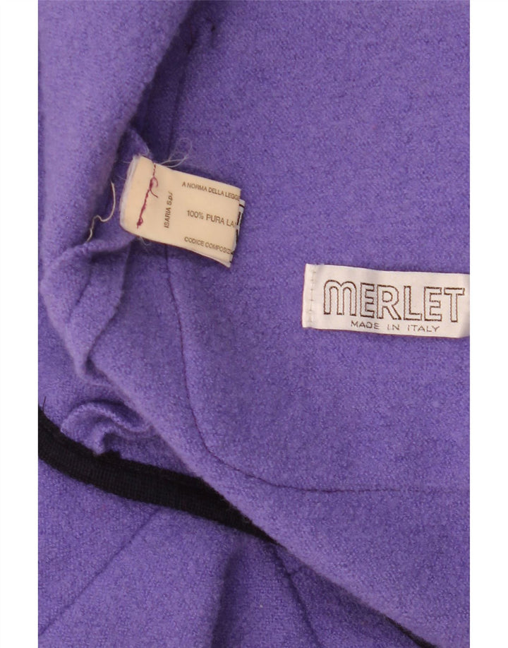 Merlet Womens 2 Button 3/4 Sleeve Blazer Jacket IT 46 Large Purple