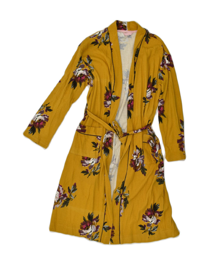 JOULES Womens Robe Wrap Dress UK 10 Small Yellow Floral | Vintage Joules | Thrift | Second-Hand Joules | Used Clothing | Messina Hembry 