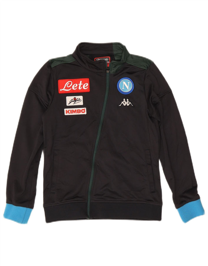 Kappa Boys Gara Graphic Tracksuit Top Jacket 9-10 Years Black Colourblock