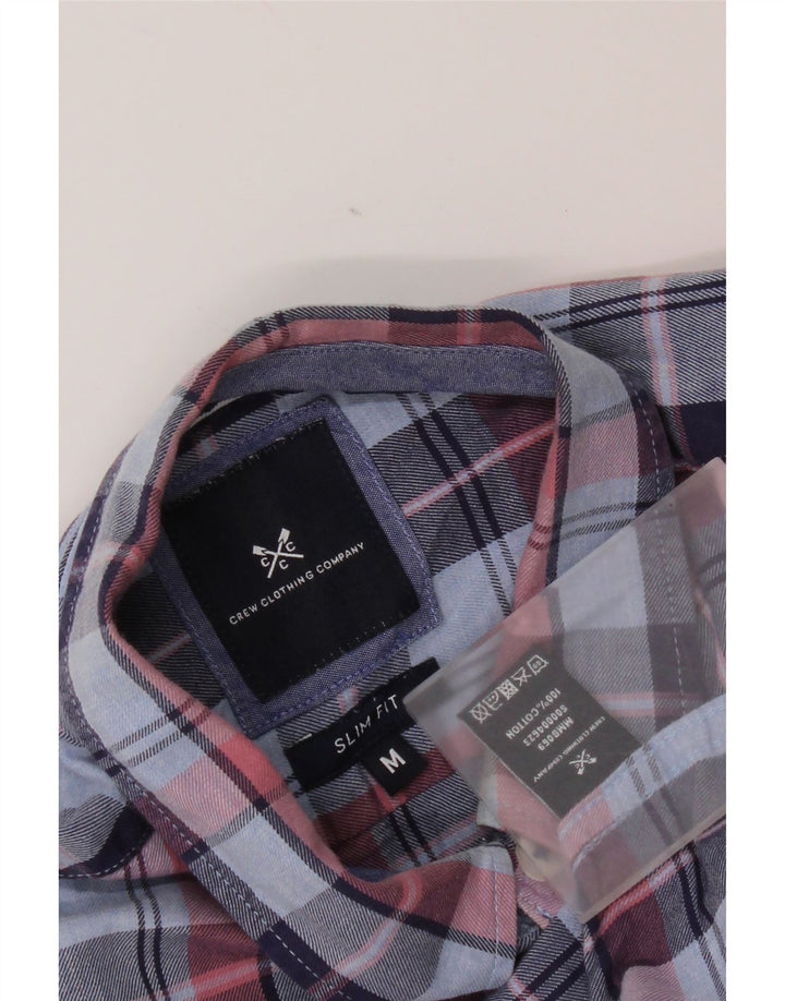 Crew Clothing Mens Slim Fit Flannel Shirt Medium Blue Check Cotton