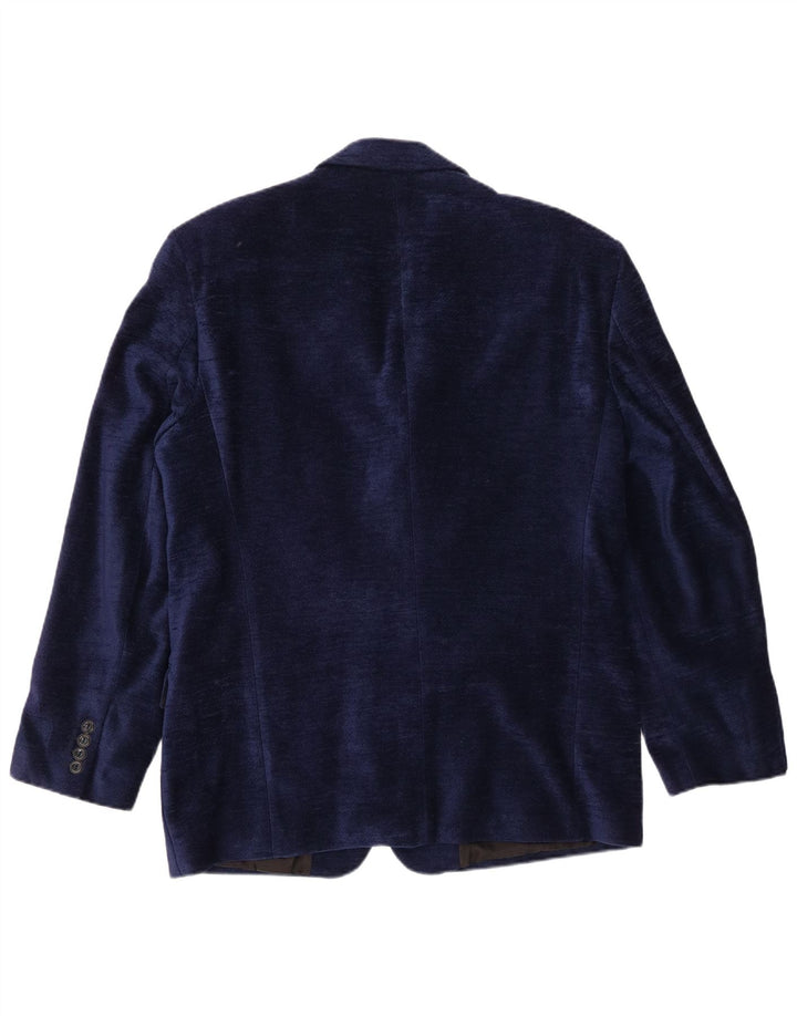 Vintage Mens 4 Button Blazer Jacket UK 40 Large Navy Blue