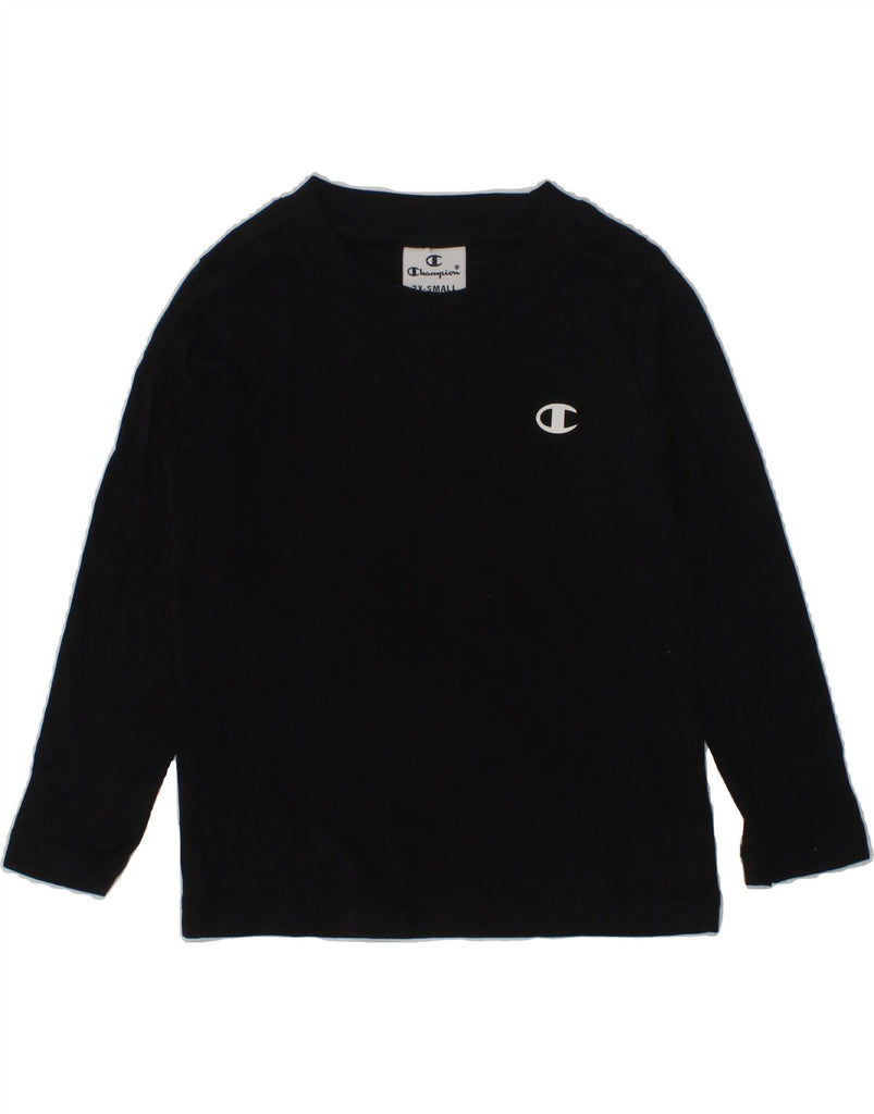 CHAMPION Boys Top Long Sleeve 3-4 Years 2XS Black Cotton | Vintage Champion | Thrift | Second-Hand Champion | Used Clothing | Messina Hembry 