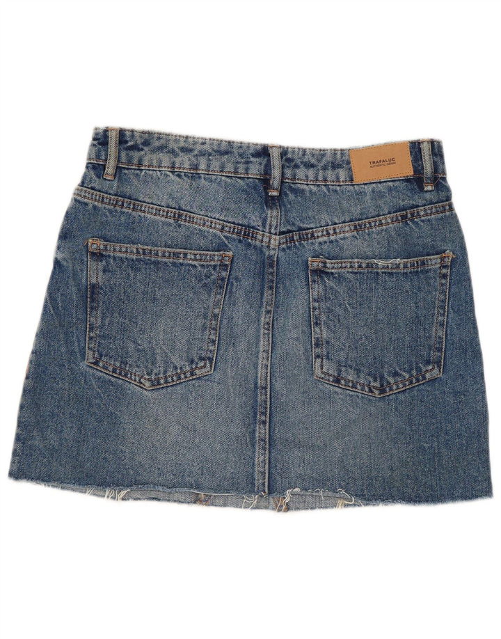 ZARA Womens Mini Denim Skirt Small W26  Blue Cotton